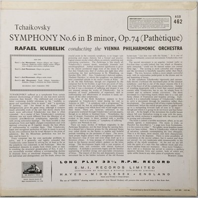 Lot 51 - RAFAEL KUBELIK - TCHAIKOVSKY: SYMPHONY NO.6 "PATHETIQUE" LP (UK STEREO - HMV - ASD 462)