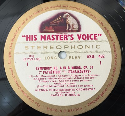 Lot 51 - RAFAEL KUBELIK - TCHAIKOVSKY: SYMPHONY NO.6 "PATHETIQUE" LP (UK STEREO - HMV - ASD 462)