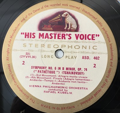 Lot 51 - RAFAEL KUBELIK - TCHAIKOVSKY: SYMPHONY NO.6 "PATHETIQUE" LP (UK STEREO - HMV - ASD 462)