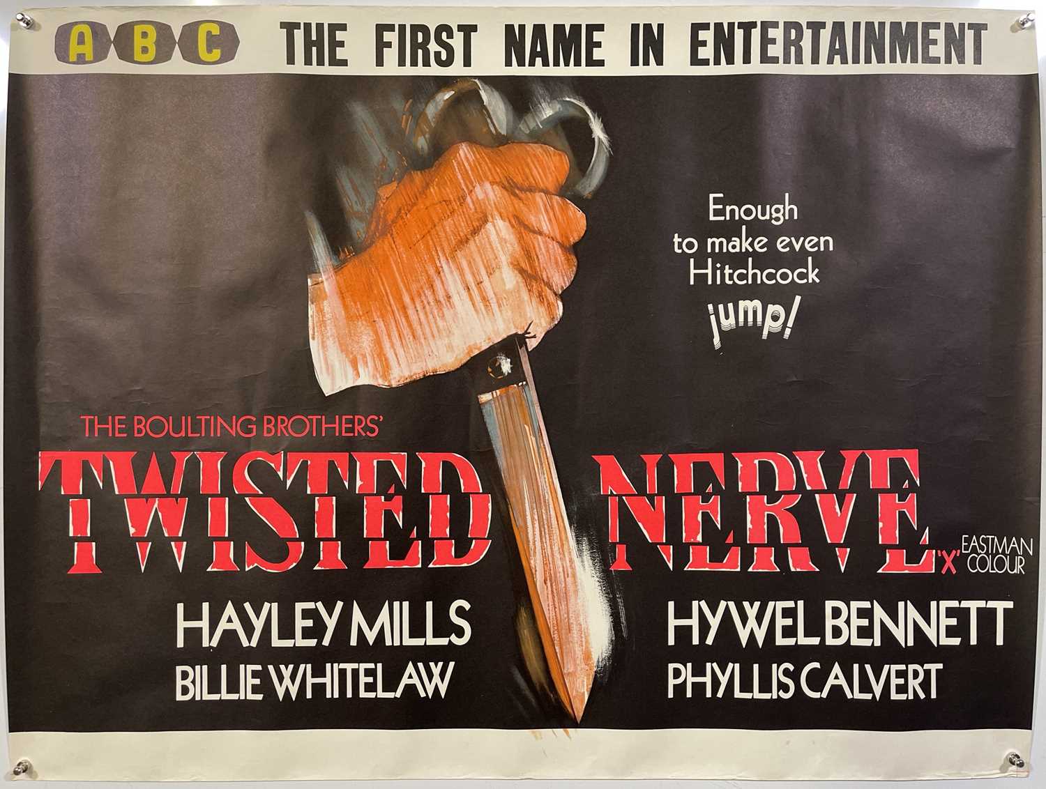 Lot 157 - TWISTED NERVE (1968) UK QUAD POSTER.