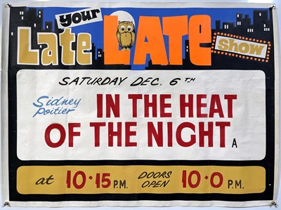 Lot 168 - SYDNEY POITIER - IN THE HEAT OF THE NIGHT  (1967) 'LATE SHOW' HAND-PAINTED CINEMA POSTER.