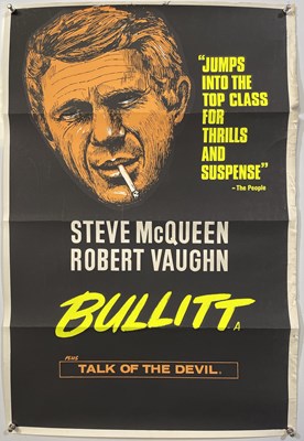 Lot 171 - BULLITT (1969) ORIGINAL UK DOUBLE CROWN FILM POSTER.