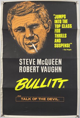 Lot 172 - BULITT (1969) ORIGINAL UK DOUBLE CROWN FILM POSTER.