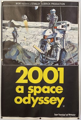 Lot 180 - 2001: A SPACE ODYSSEY (1968) ORiGINAL UK DOUBLE CROWN FILM POSTER.