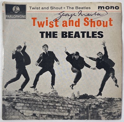 Lot 316 - THE BEATLES - GEORGE MARTIN SIGNED TWIST AND SHOUT EP.