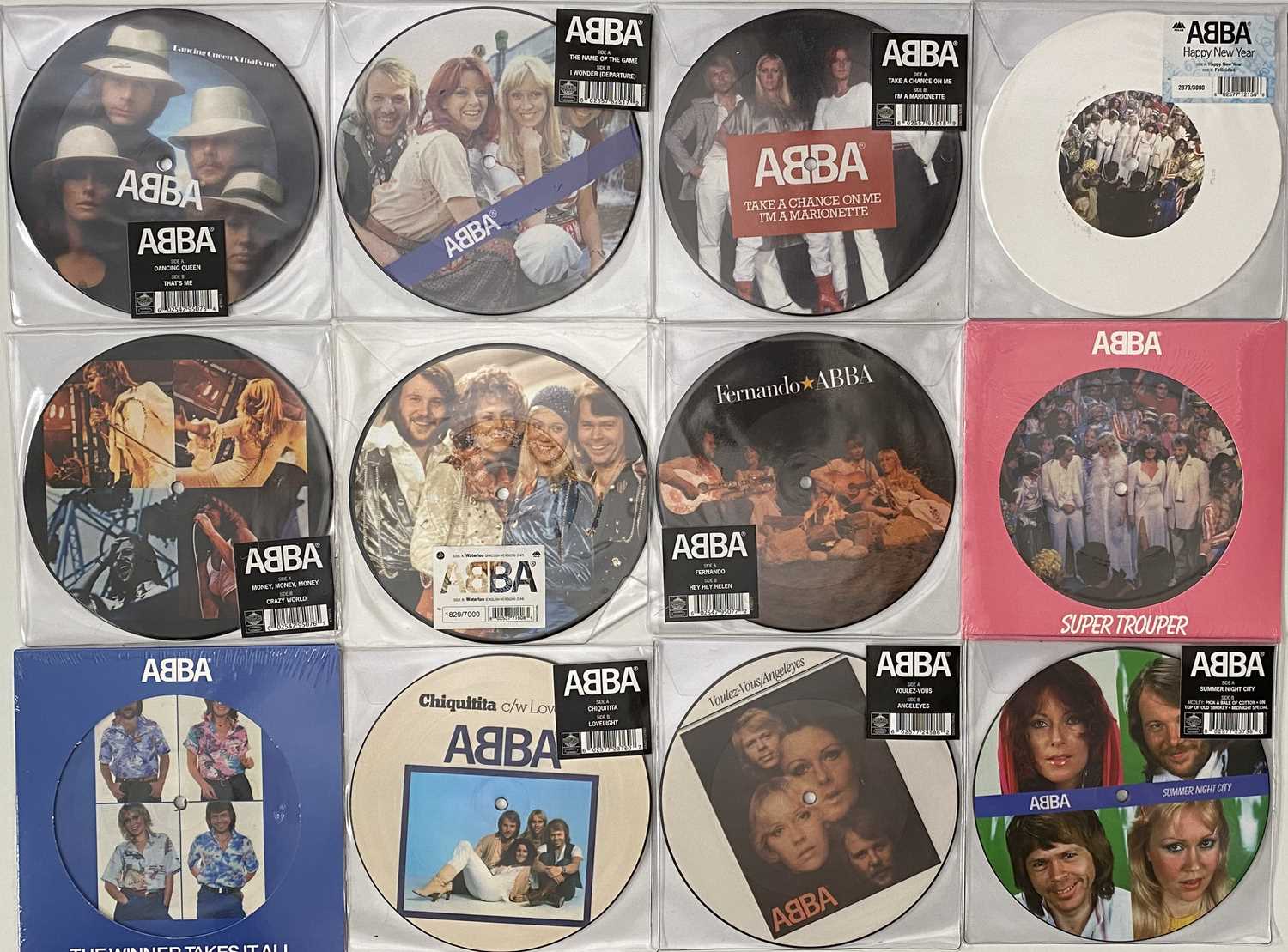 Lot 995 - ABBA - 7" ANNIVERSARY PICTURE DISC RELEASES