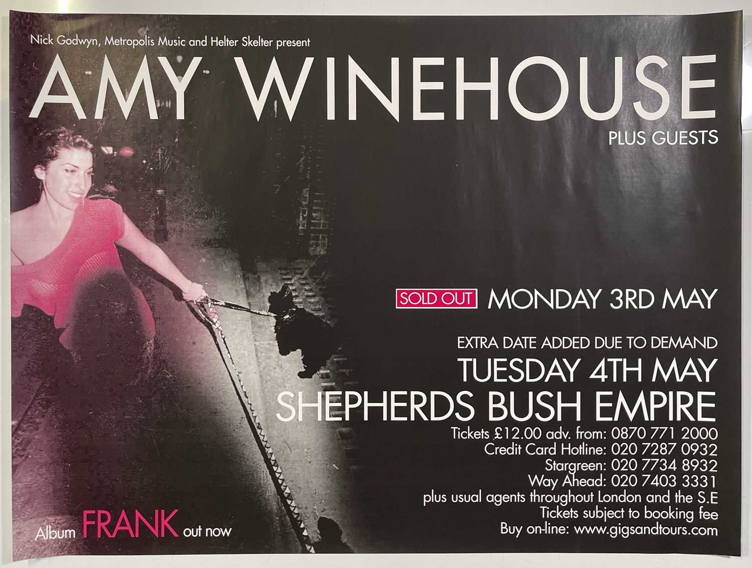 Lot 184 - AMY WINEHOUSE - PROMOTIONAL POSTERS.