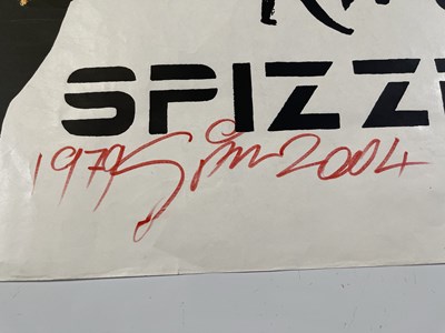 Lot 185 - SPIZZENERGI - ORIGINAL POSTER, SIGNED AND COLOURED IN BY SPIZZ.