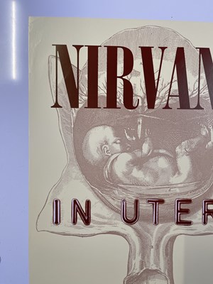 Lot 188 - NIRVANA - ORIGINAL 1993 GEFFEN IN UTERO PRE-RELEASE PROMO POSTER.