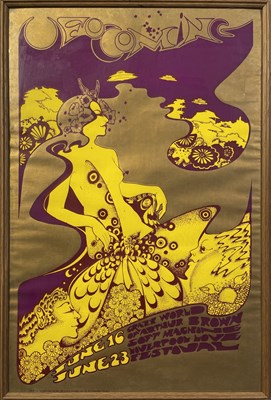 Lot 179 - HAPSHASH AND THE COLOURED COAT POSTER - UFO COMING - ARTHUR BROWN / SOFT MACHINE.