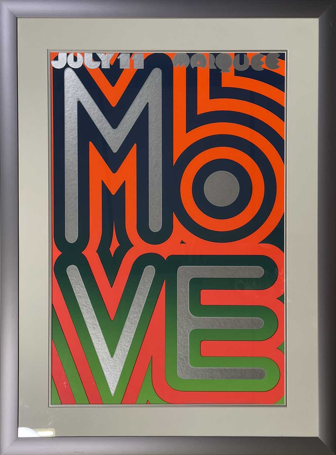 Lot 180 - THE MOVE - A MARQUEE CLUB POSTER, HAPSHASH DESIGN.