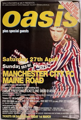 Lot 519 - OASIS - MAINE ROAD CONCERT - THREE BILLBOARD POSTERS.