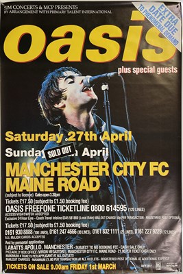 Lot 519 - OASIS - MAINE ROAD CONCERT - THREE BILLBOARD POSTERS.