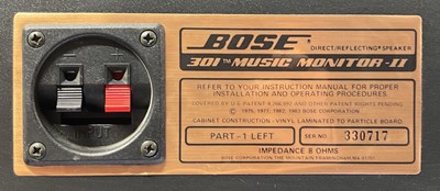 Lot 26 - BOSE 301 MUSIC MONITORS WITH STANDS.