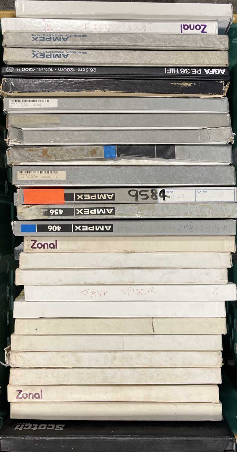 Lot 83 - LARGE COLLECTION OF AMPEX TAPE REELS - SOME RECORDINGS INC GENESIS.