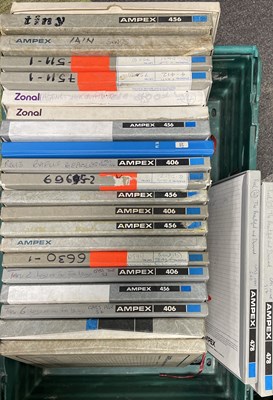 Lot 83 - LARGE COLLECTION OF AMPEX TAPE REELS - SOME RECORDINGS INC GENESIS.