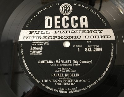 Lot 115 - RAFAEL KUBELIK - SMETANA MA VLAST LP (ORIGINAL UK STEREO RECORDINGS - DECCA SXL 2064/5)