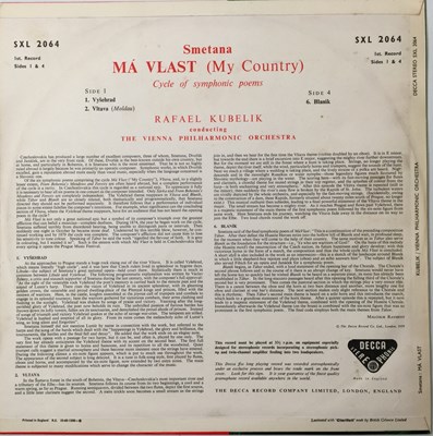 Lot 115 - RAFAEL KUBELIK - SMETANA MA VLAST LP (ORIGINAL UK STEREO RECORDINGS - DECCA SXL 2064/5)
