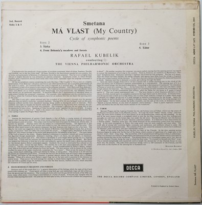 Lot 115 - RAFAEL KUBELIK - SMETANA MA VLAST LP (ORIGINAL UK STEREO RECORDINGS - DECCA SXL 2064/5)