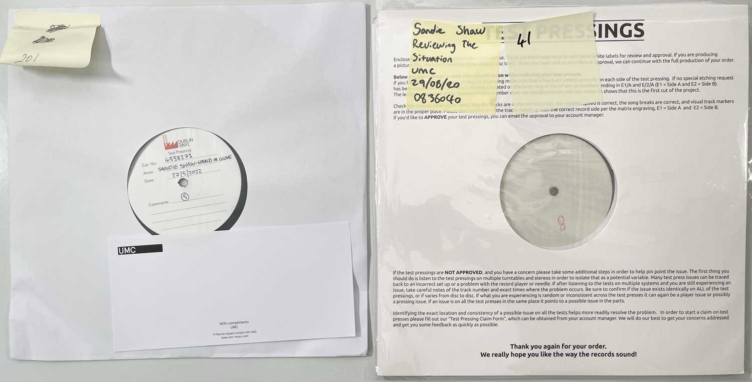 Lot 140 - THE SMITHS / SANDIE SHAW - HAND IN GLOVE RSD WHITE LABEL TEST PRESSING.