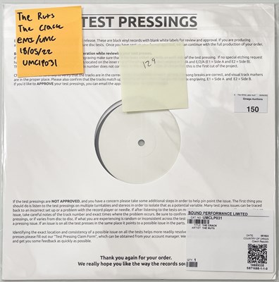 Lot 150 - THE RUTS - THE CRACK (2022, UMCLP031) WHITE LABEL TEST PRESSING.