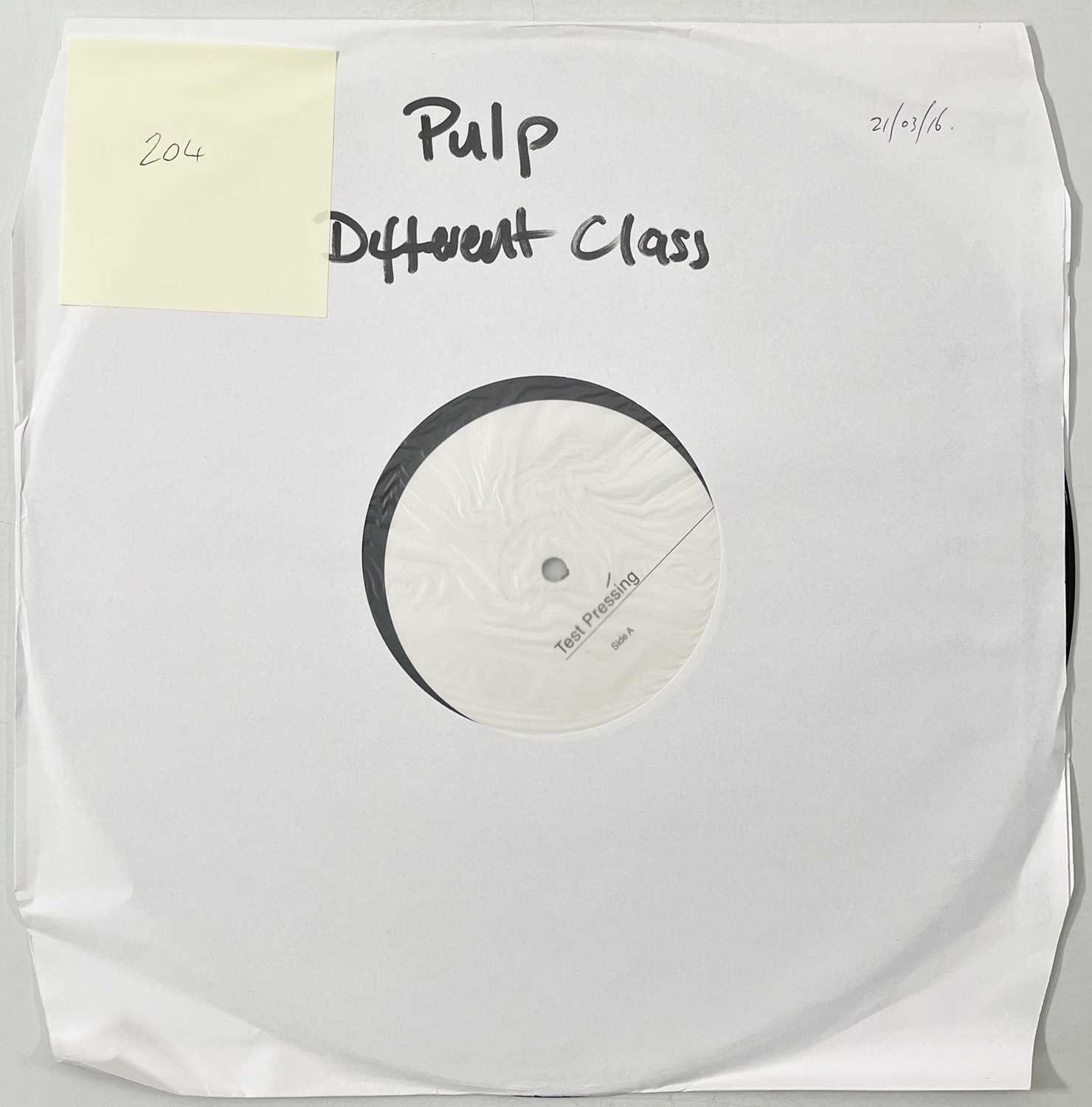 Lot 157 - PULP - DIFFERENT CLASS (2016, ISLAND, 4785288) WHITE LABEL TEST PRESSING.