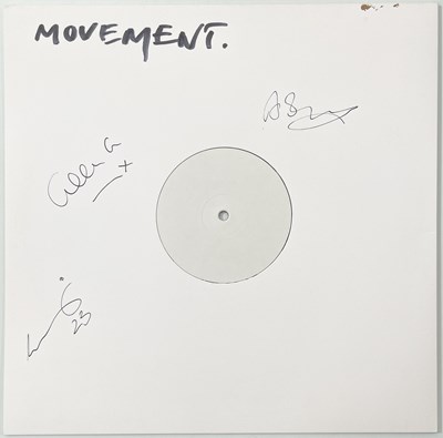 Lot 94 - NEW ORDER - MOVEMENT (2019) WHITE LABEL TEST PRESSING - SIGNED TO SLEEVE BY BAND..