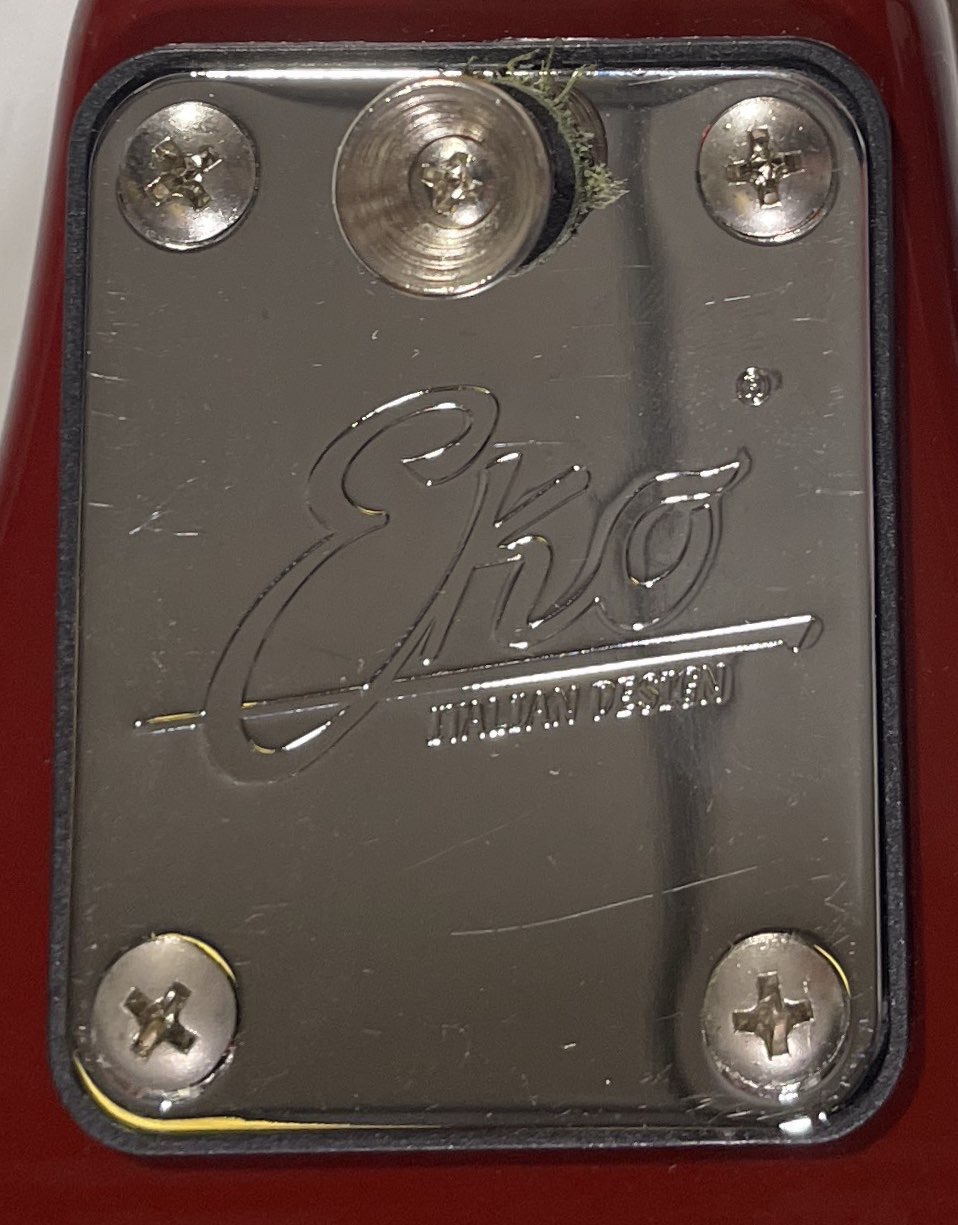 Lot 267 - EKO ROKES 2013 CHERRY RED BASS GUITAR.