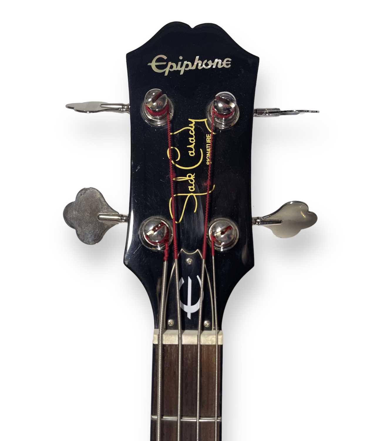 Lot 273 - EPIPHONE JACK CASADY SIGNATURE GOLD ELECTRIC BASS GUITAR.