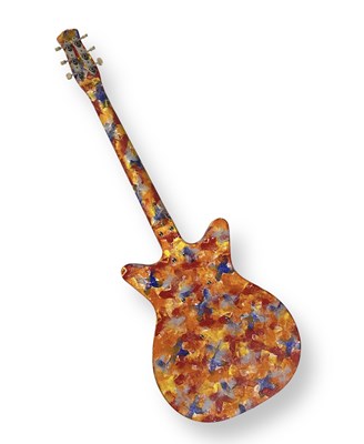 Lot 280 - 2010 DANELECTRO '59 DC LIMITED EDITION HAND PAINTED PSYCHECEDELIC GUITAR, SERIAL NO: 1059O00989.