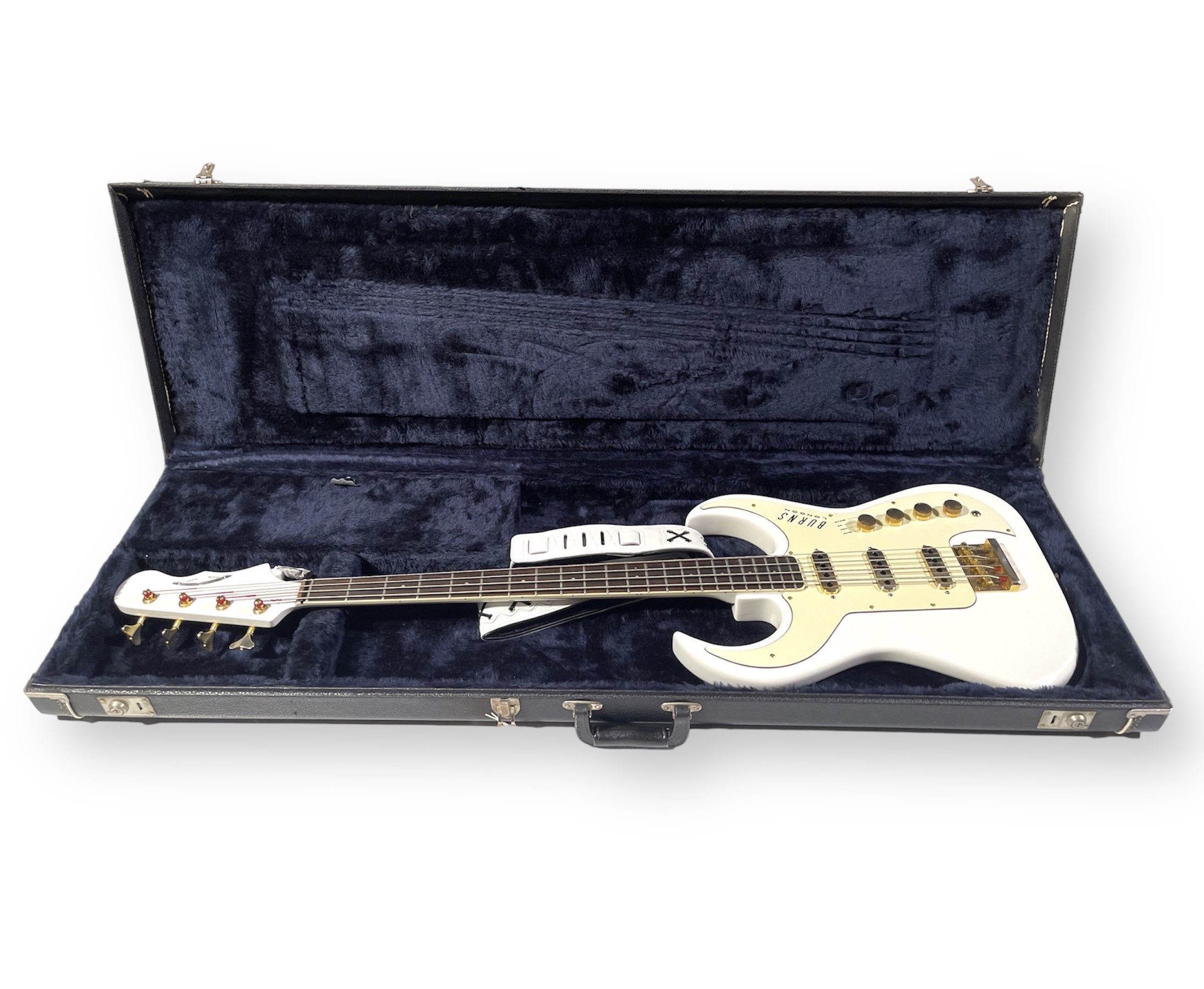 Lot 281 - BURNS BISON 'WHITE' BASS GUITAR, SERIAL NO: