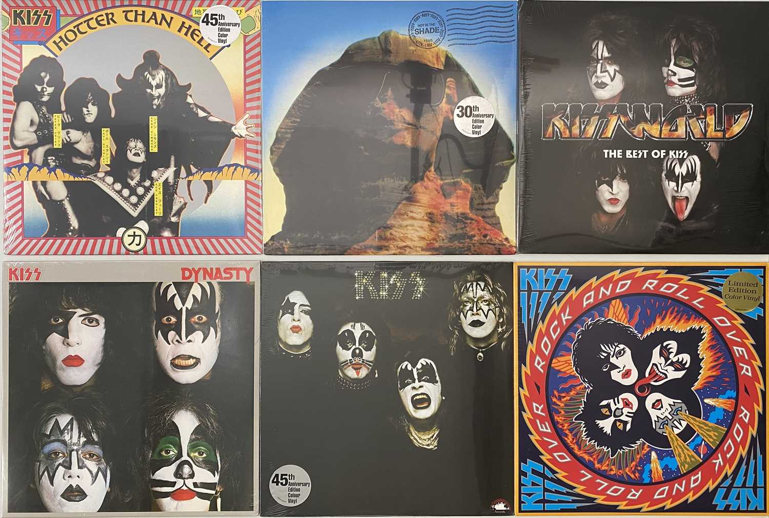 Lot 617 - KISS - MODERN COLOURED VINYL REISSUE SEALED LP PACK