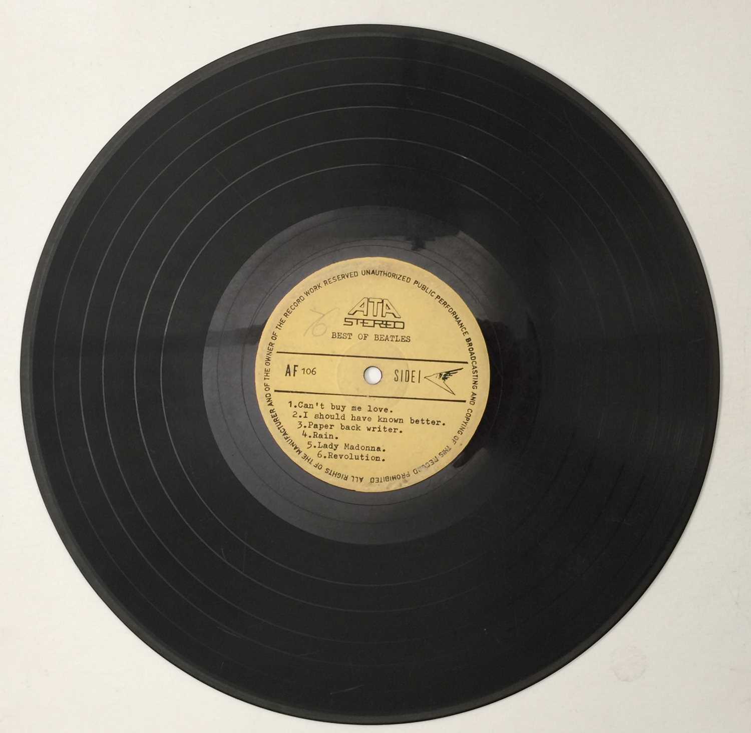 Lot 113 - THE BEATLES - 'BEST OF BEATLES' (HEY JUDE) - ATA RECORDS TEST PRESSING