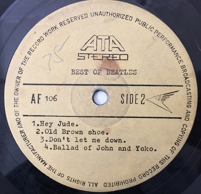 Lot 113 - THE BEATLES - 'BEST OF BEATLES' (HEY JUDE) - ATA RECORDS TEST PRESSING