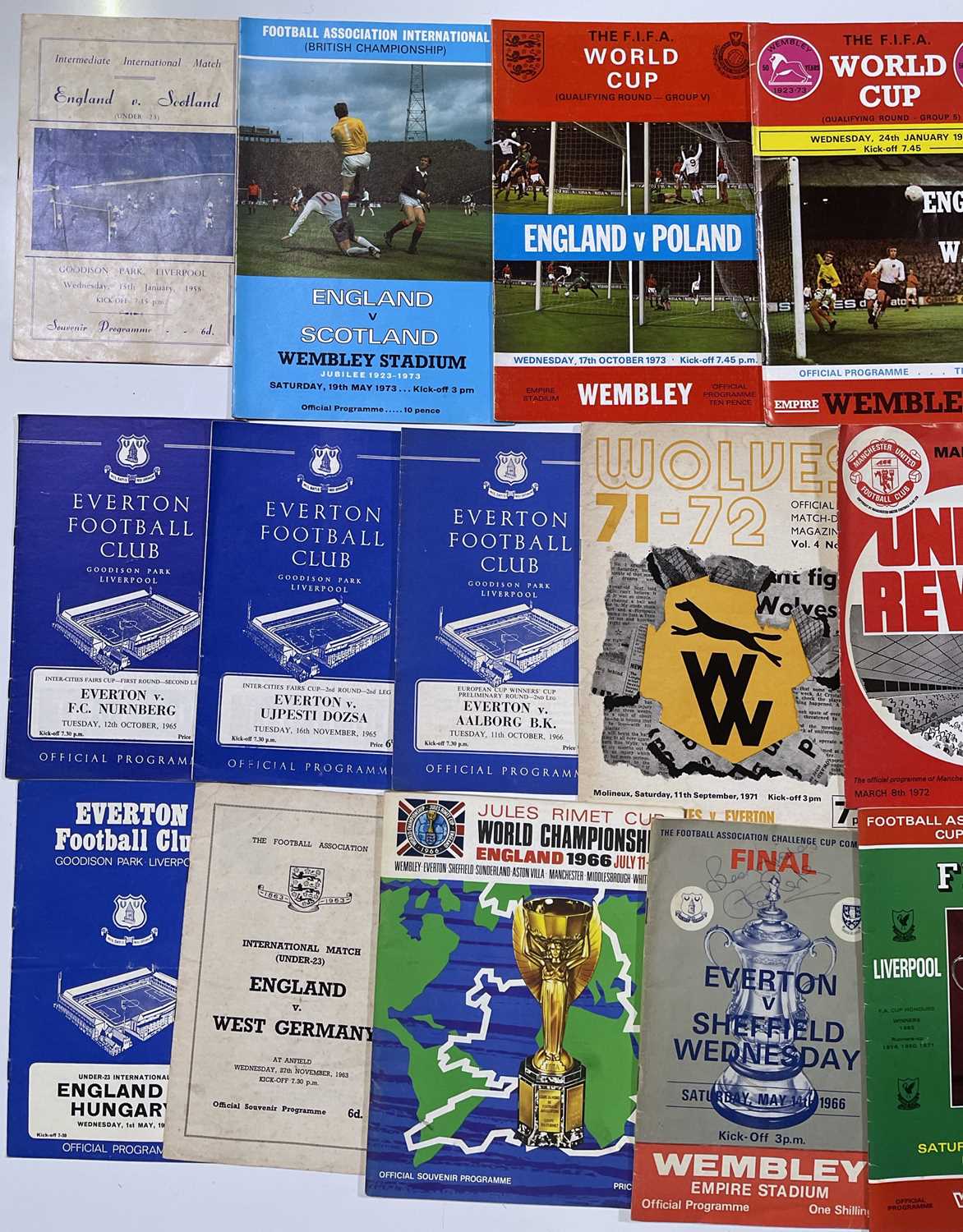 Lot 380 - FOOTBALL MEMORABILIA - PROGRAMMES INC