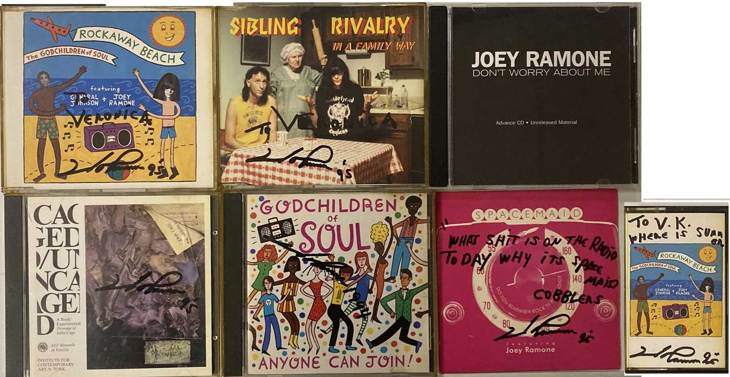 Lot 328 - JOEY RAMONE SIGNED CDS AND RARE CD