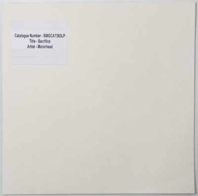 Lot 115 - MOTORHEAD - SACRIFICE (BMGCAT363LP) WHITE LABEL TEST PRESSING.