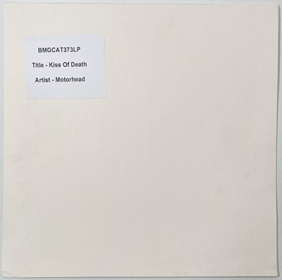 Lot 118 - MOTORHEAD - KISS OF DEATH (BMGCAT373LP) WHITE LABEL TEST PRESSING.