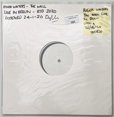 Lot 181 - PINK FLOYD INTEREST- ROGER WATERS - THE WALL LIVE..WHITE LABEL TEST PRESSING (2020)