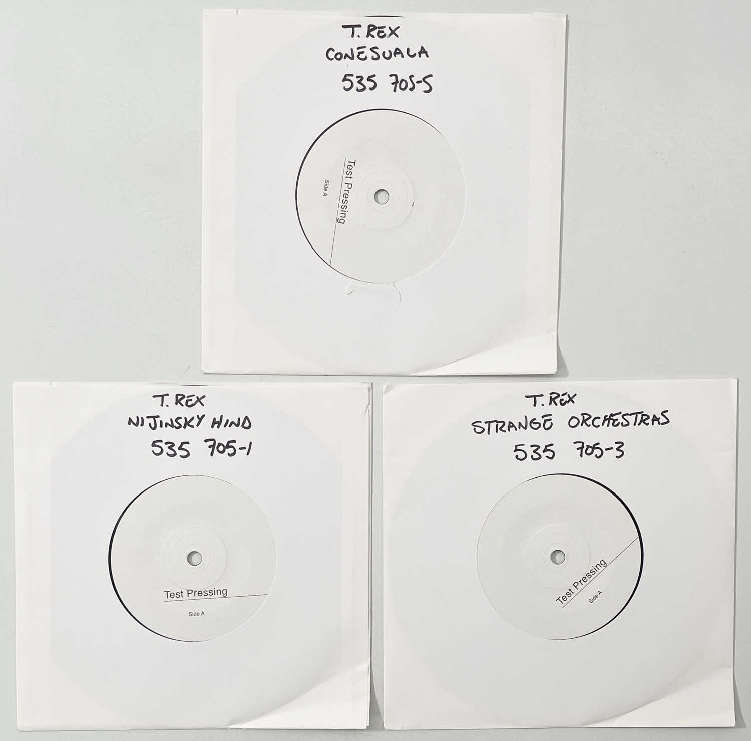 Lot 185 - T.REX - 7" WHITE LABEL TEST PRESSINGS.