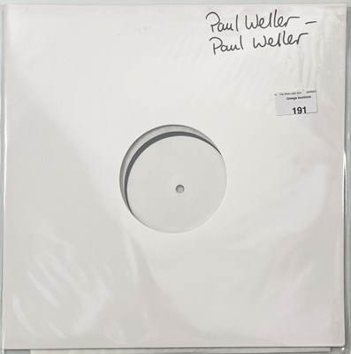 Lot 191 - PAUL WELLER - PAUL WELLER - WHITE LABEL TEST PRESSING.