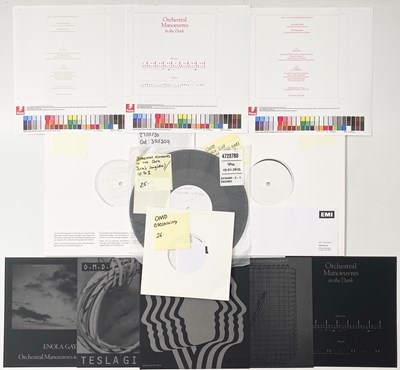 Lot 200 - OMD - WHITE LABEL TEST PRESSING COLLECTION INC PROOF ARTWORK.