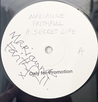 Lot 203 - MARIANNE FAITHFULL - SIGNED WHITE LABEL TEST PRESSING.