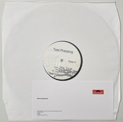 Lot 212 - THE CURE - SEVENTEEN SECONDS WHITE LABEL TEST PRESSING SIGNED BY ROBERT SMITH.