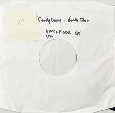 Lot 221 - SANDY DENNY - WHITE LABEL TEST PRESSING.