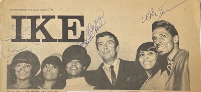 Lot 260 - SOUL STARS - IKE AND TINA TURNER AND IKETTES - AUTOGRAPHS.