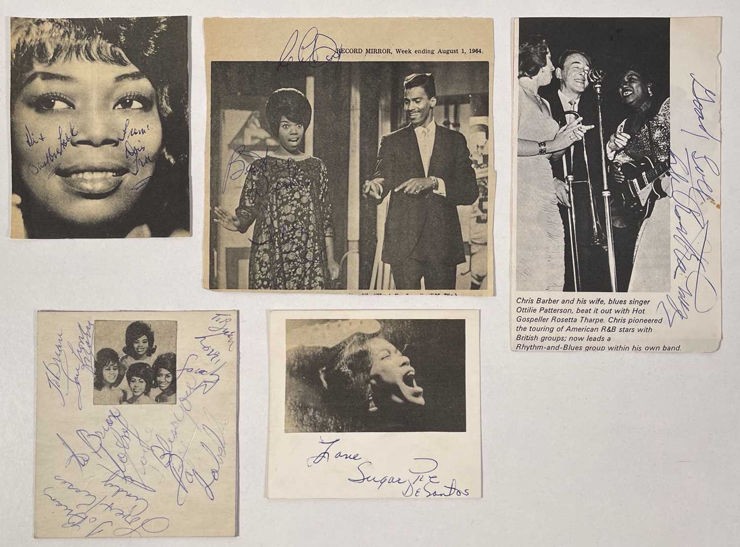 Lot 264 - SOUL STARS - AUTOGRAPH COLLECTION INC PATTY LA BELLE/SISTER ROSETTA THARPE.