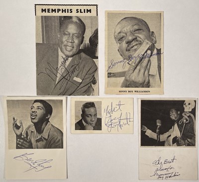 Lot 266 - SOUL / BLUES STARS - AUTOGRAPHS INC JACKIE WILSON/ BEN E KING / SCREAMING JAY HAWKINS.