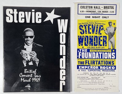 Lot 108 - STEVIE WONDER - ORIGINAL HANDBILL AND CONCERT PROGRAMME.