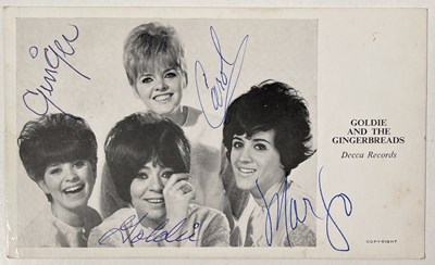 Lot 268 - GOLDIE AND THE GINGERBREADS - AUTOGRAPHS / HANDBILL (INC MOODY BLUES).